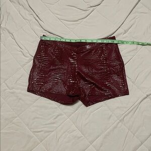 SHEIN High Waist Burgundy Shorts